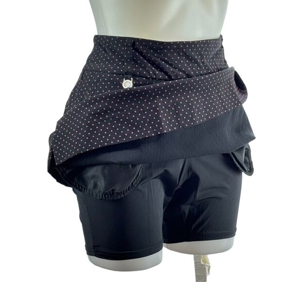 SWING Women's Skort Polka Dot Pull On Banded Waist Active Wear Stretch Size 10 - Picture 4 of 9
